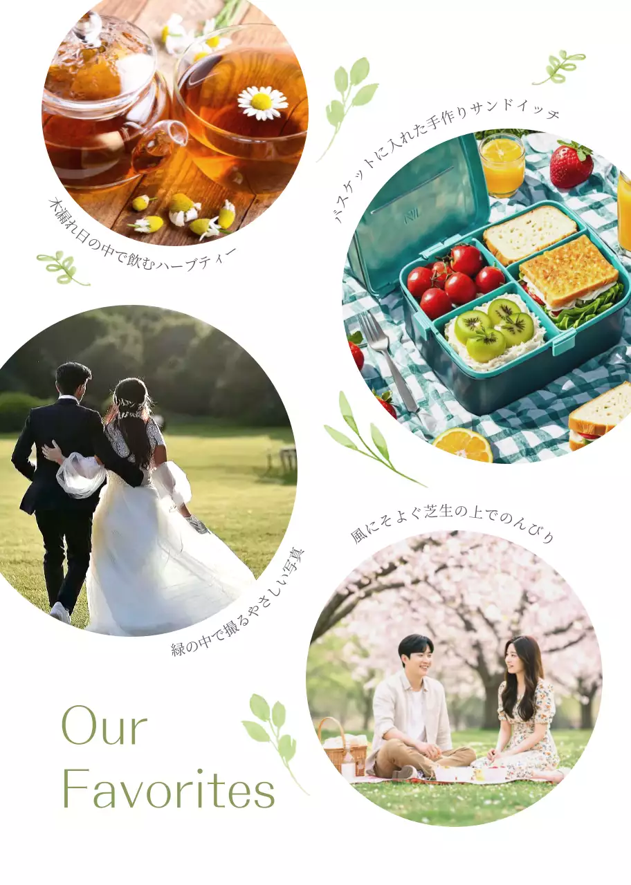 アイボリー 手書き 結婚式 招待状 ナチュラルプロフィールブック