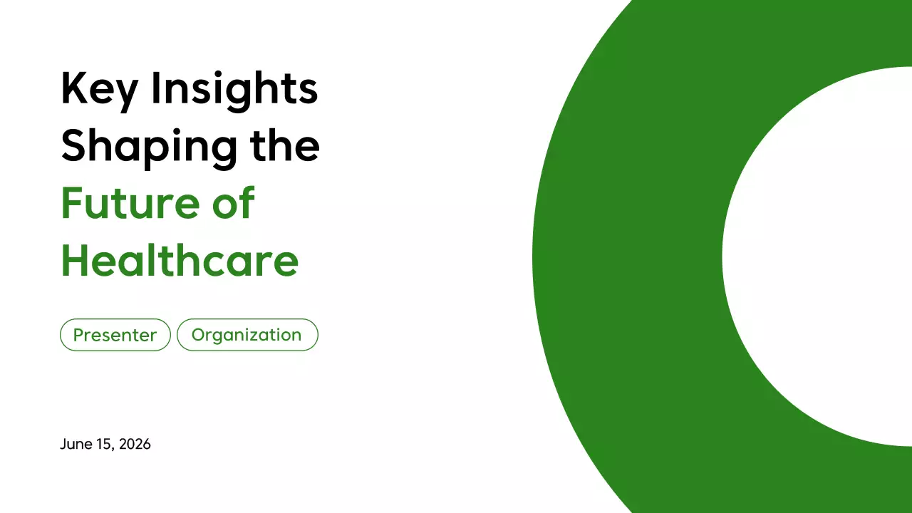 Green Modern Healthcare Presentation