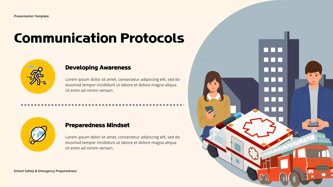 Orange Professional Safety at School Presentation