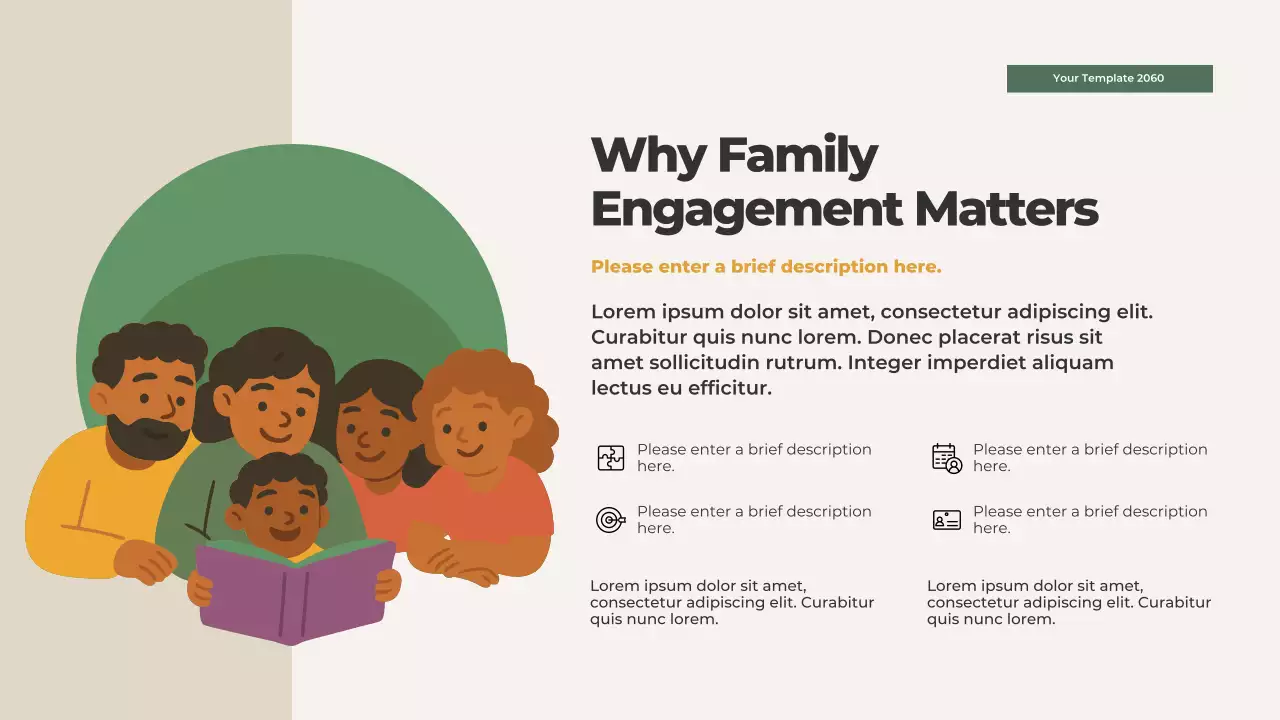 Orange Illustrated Family Values Presentation