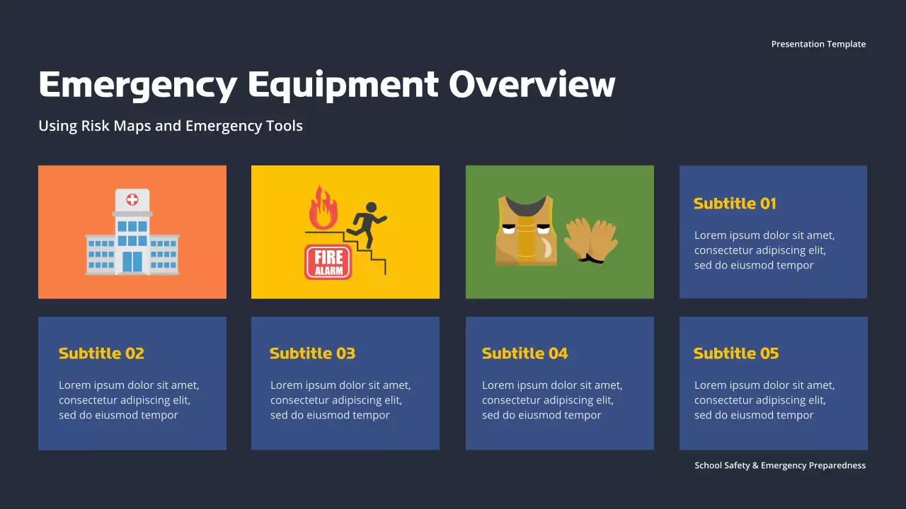 Orange Professional Safety at School Presentation