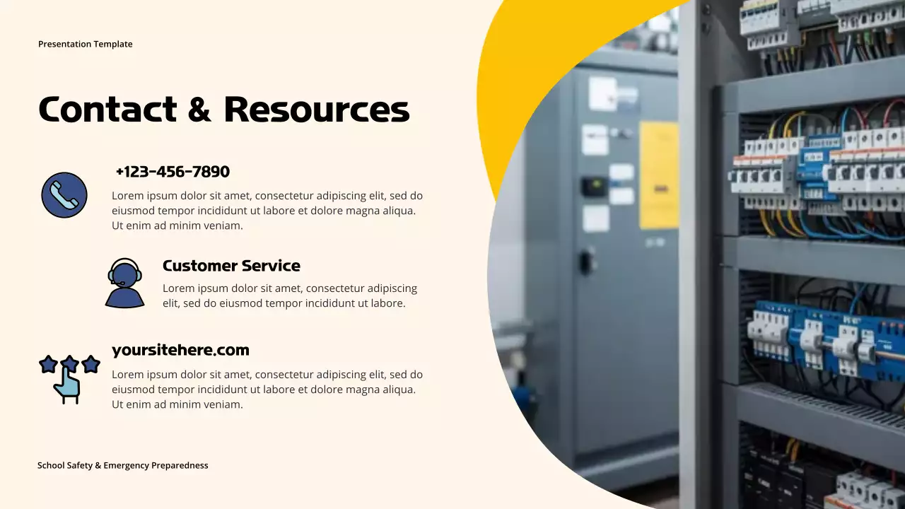 Orange Professional Safety at School Presentation