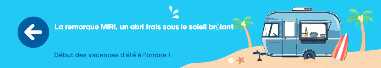 Promotion camping-car d'été bleu