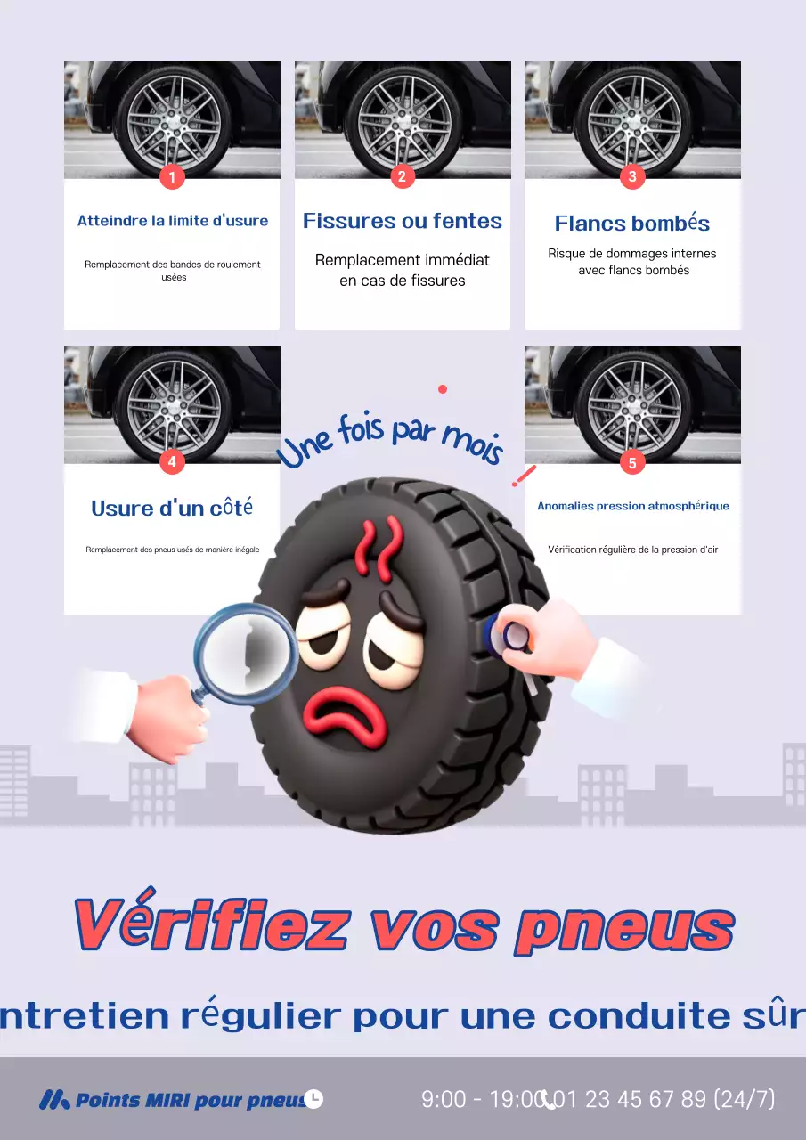 Guide d'inspection des pneus de voiture Yeon Bora 3D