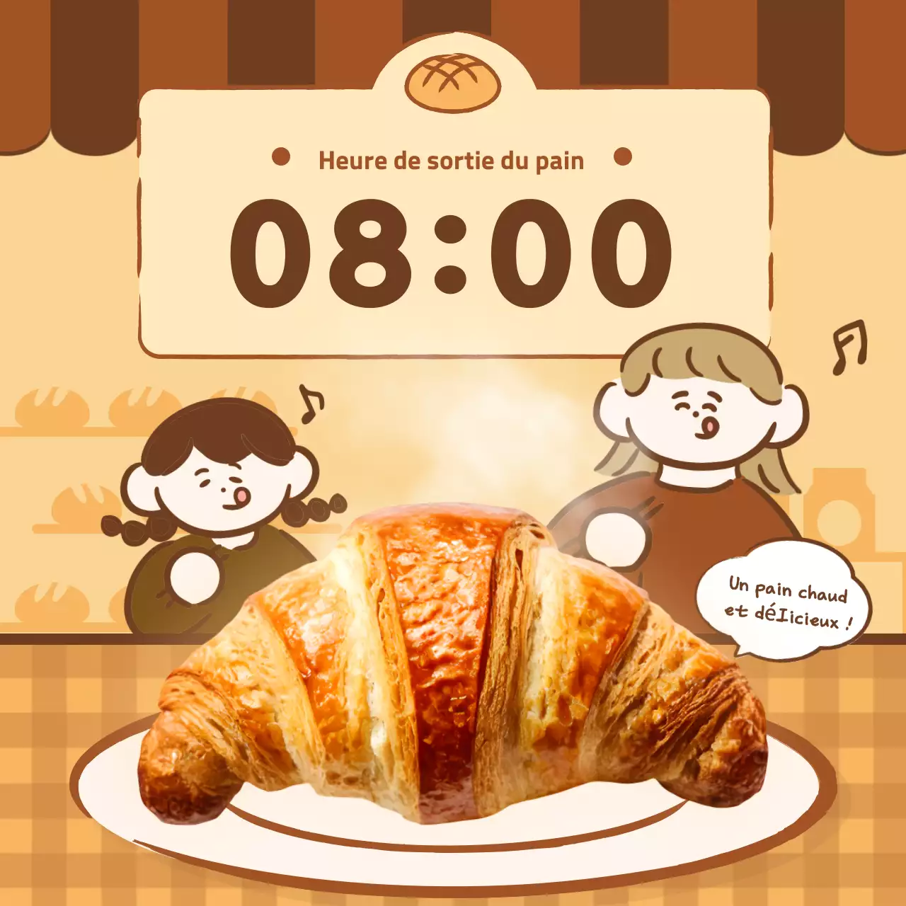 Publicité pour la boulangerie Beige Baby