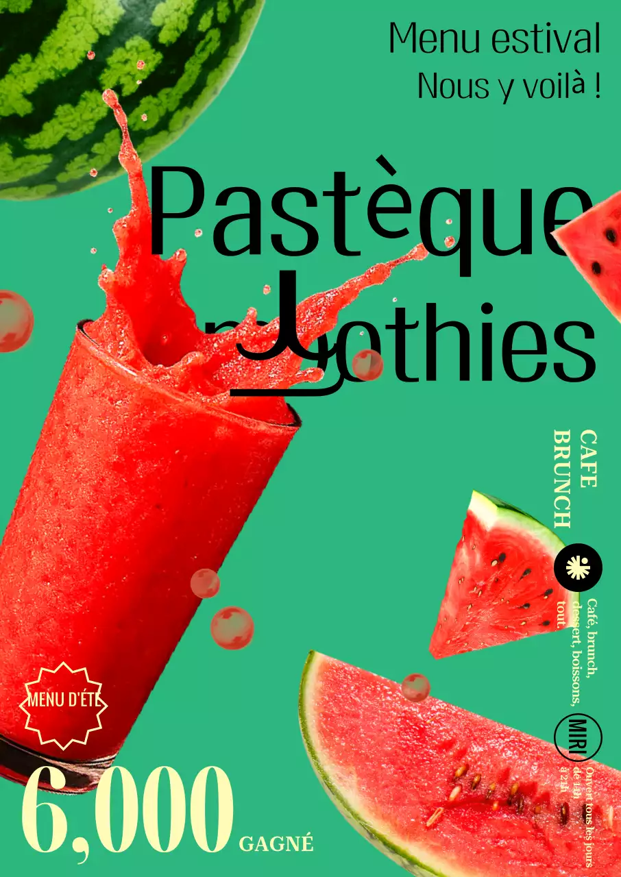 Publicité pour la boisson Green Pop