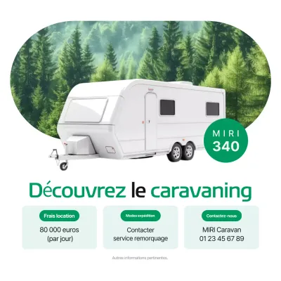 Promotion de caravanes de camping simples Green Forest