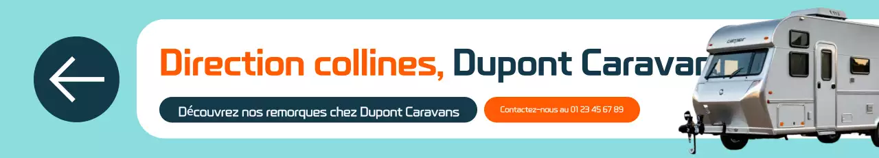 Bannière promotionnelle de caravane