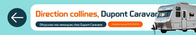 Bannière promotionnelle de caravane