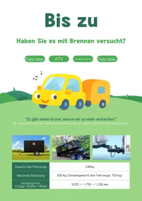 Grüne süße Wohnmobil-Aktion
