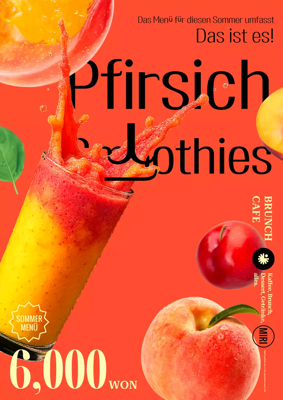 Werbung für Orangenlimonade