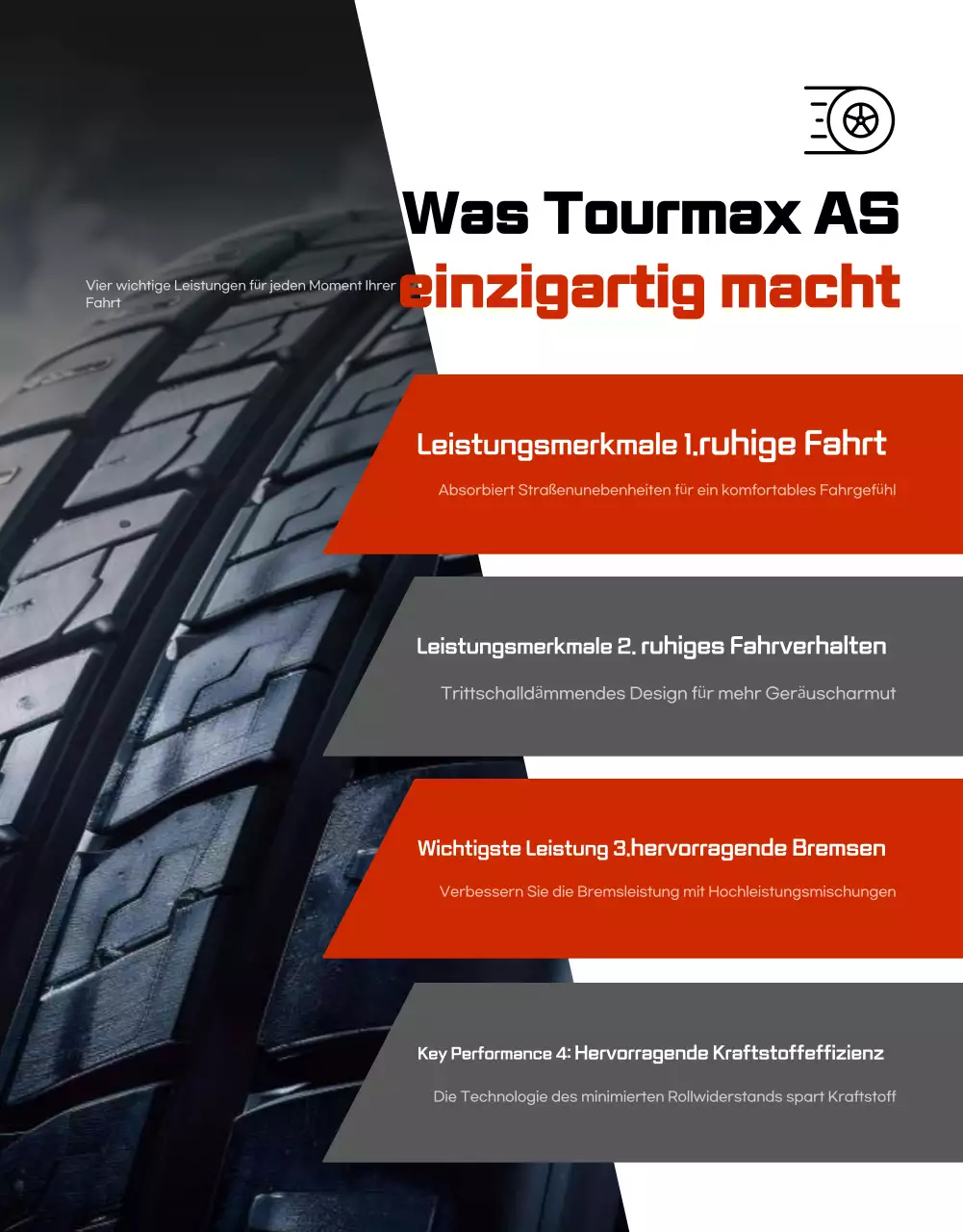 Schwarze moderne Autoreifen zu verkaufen Anzeige