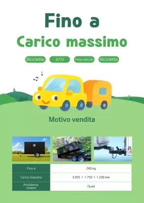 Promozione camper verde carino