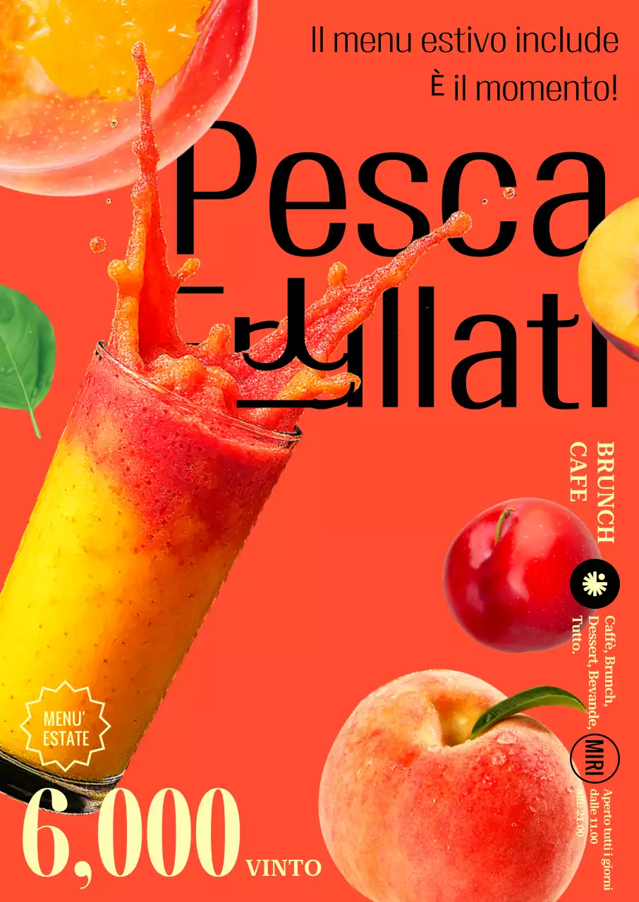 Pubblicità della bevanda all'arancia