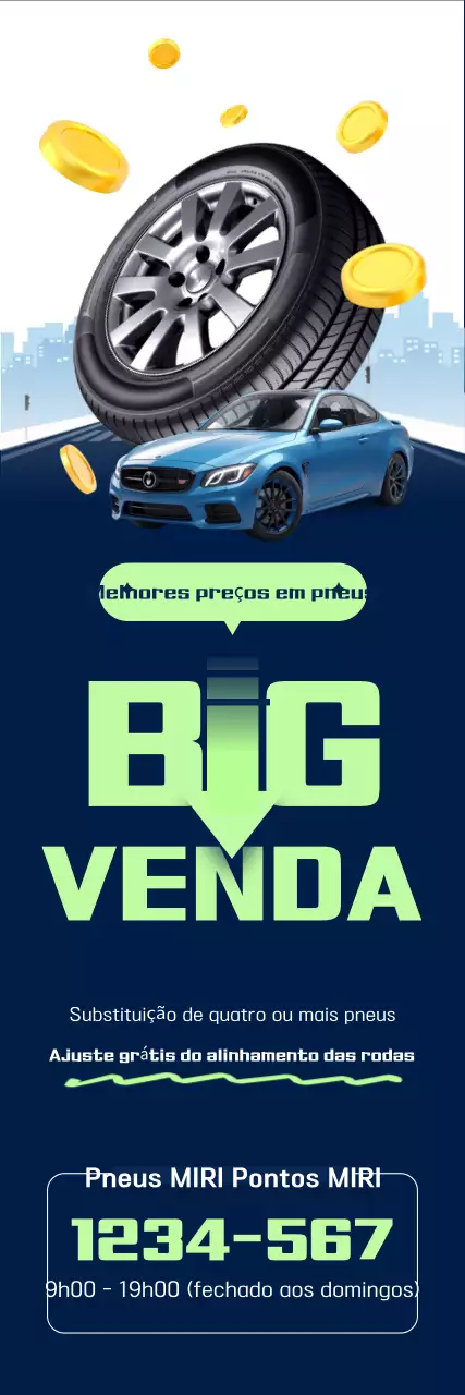 Desconto em pneus Blue Car