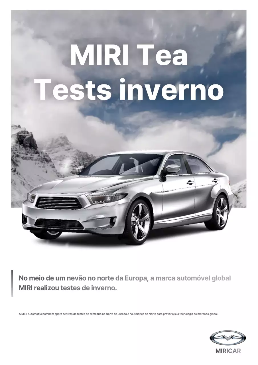 Anúncio de carro moderno prateado