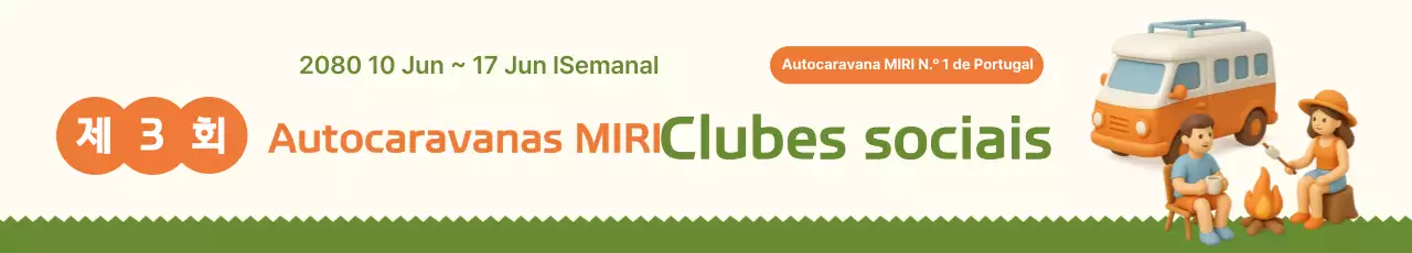 Banner de evento de clube de carros de acampamento 3D