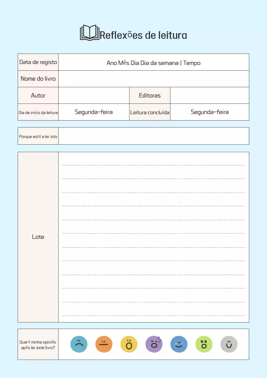 Análise de leitura simples de Sky Blue