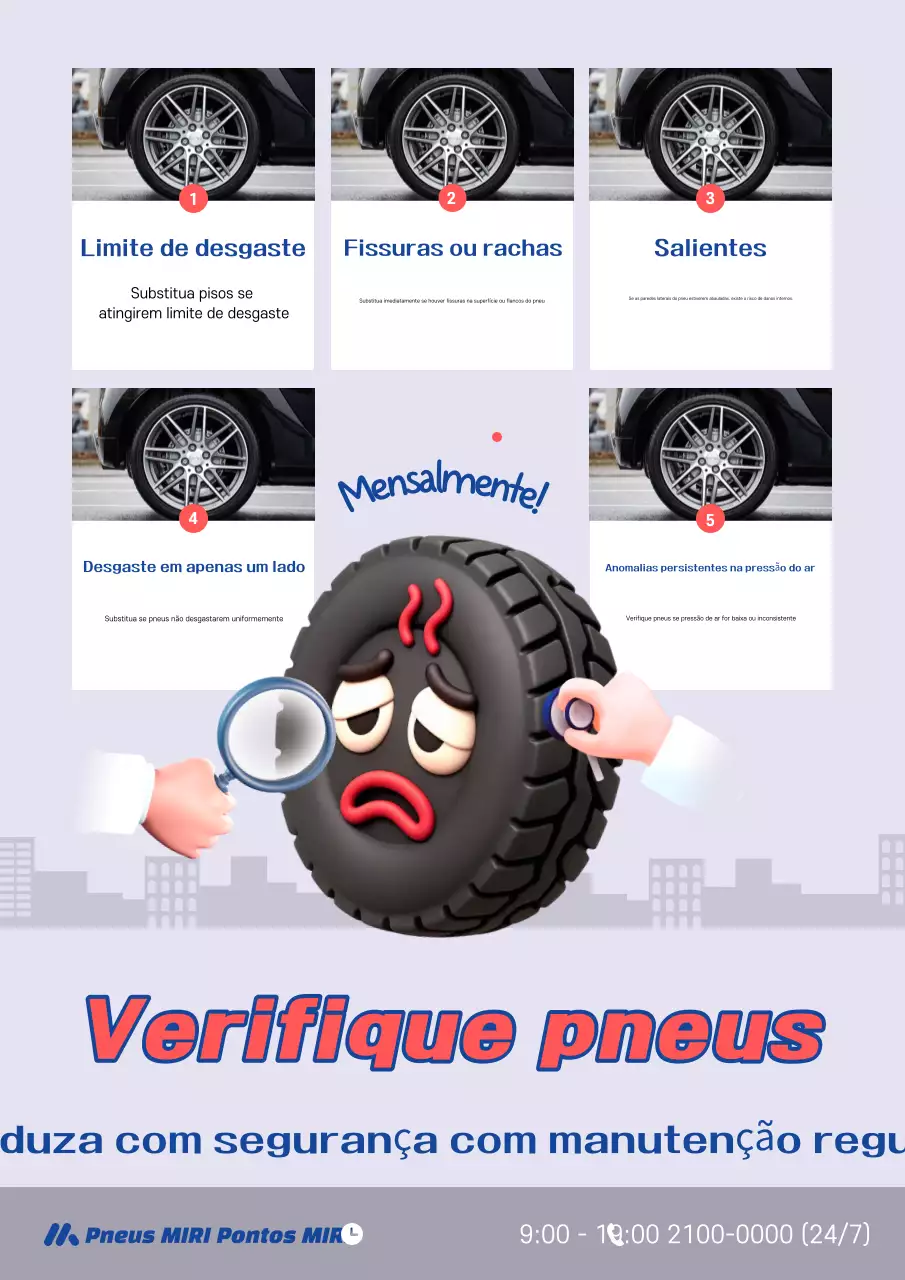 Guia de inspeção de pneus de carro Yeon Bora 3D