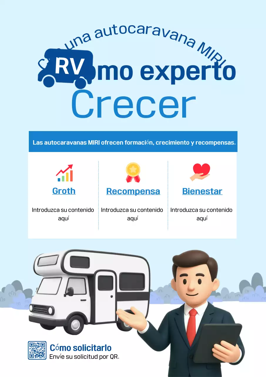 Promoción de autocaravanas azules