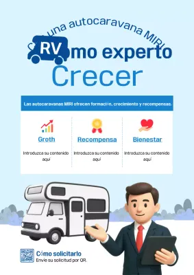 Promoción de autocaravanas azules