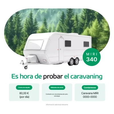 Promoción de caravanas de camping sencillas Green Forest
