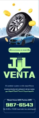 Descuento en neumáticos Blue Car