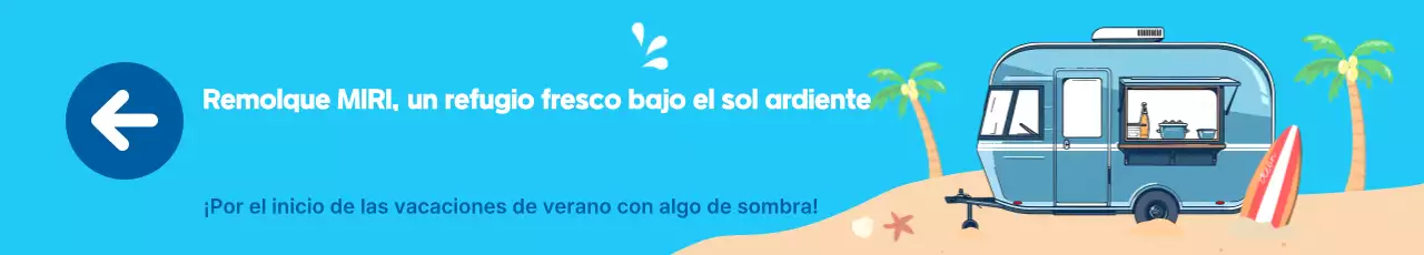 Promoción de furgonetas camper de verano azules