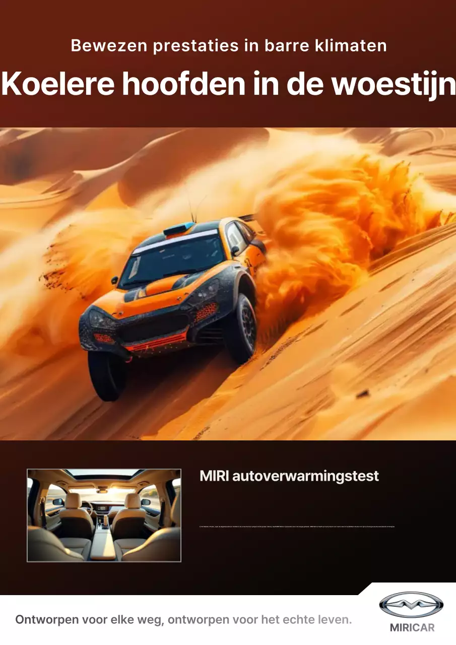 Advertentie voor oranje autoaccent