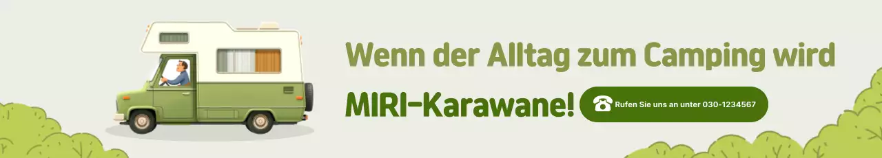 Khaki Simple Camper Van Werbung