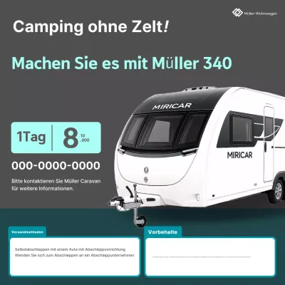 Neuwertige moderne Camping-Werbung