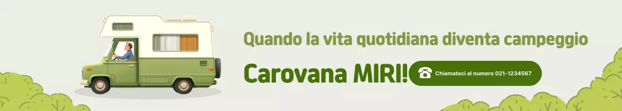 Pubblicità del camper semplice color cachi