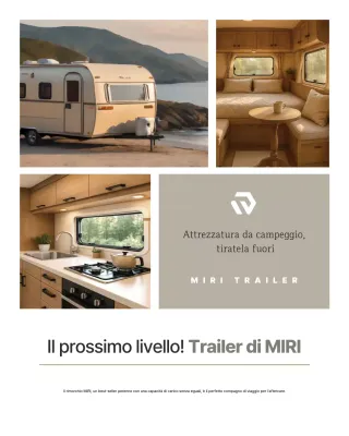 Pubblicità di campeggio moderna beige
