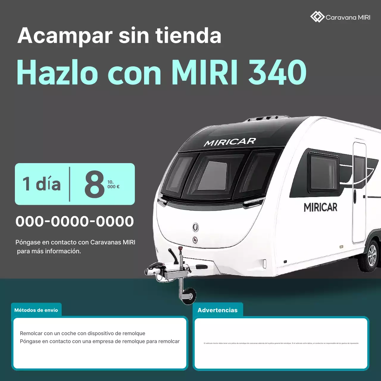 Anuncio de camping moderno de Mint
