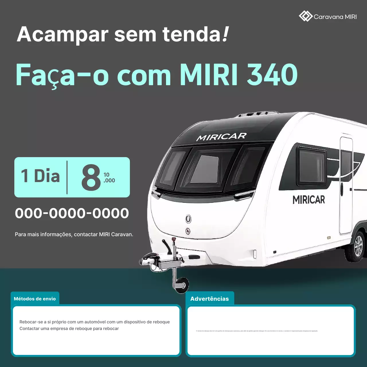 Anúncio de acampamento moderno Mint