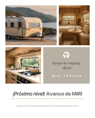 Anuncio de camping moderno en beige