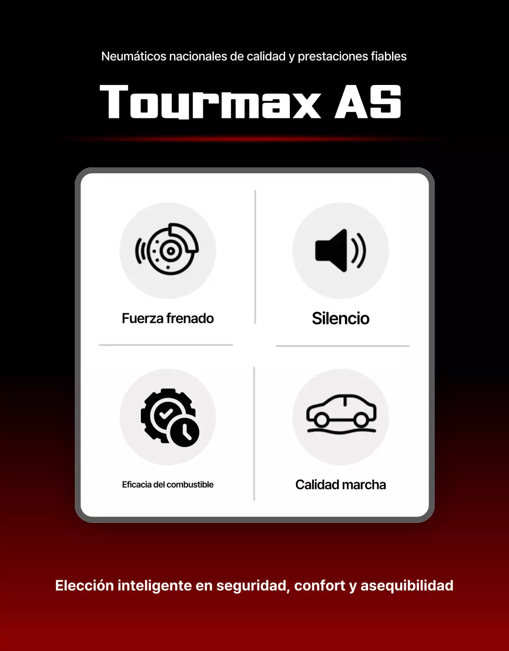 Anuncio de coche moderno rojo