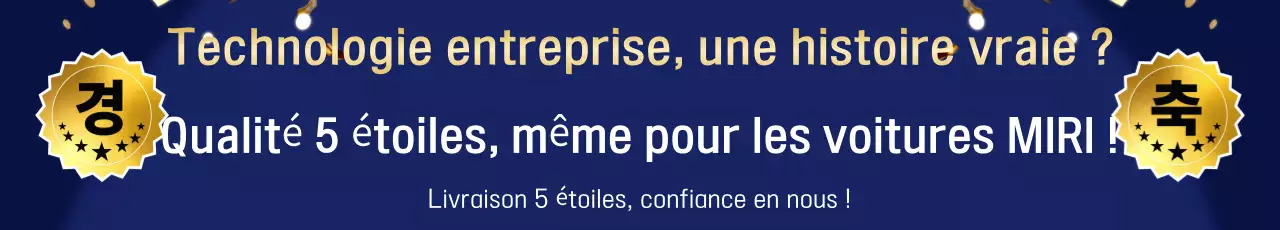 Promotion de la technologie de qualité automobile mise en évidence en bleu et or