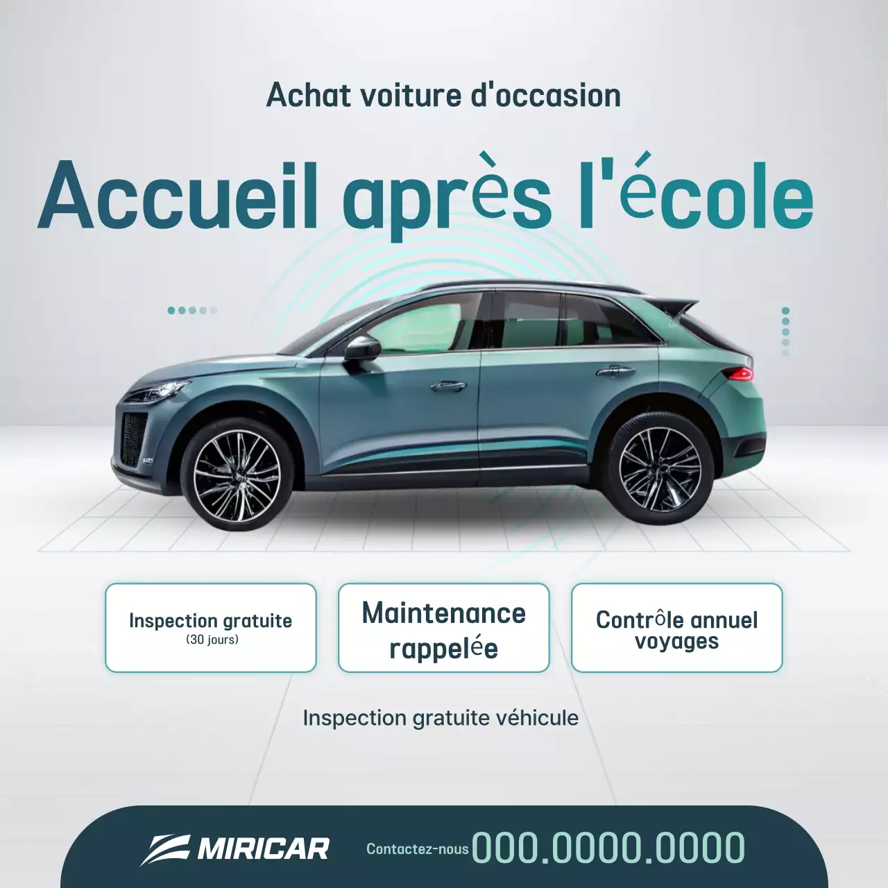 Publicité pour une voiture moderne Mint