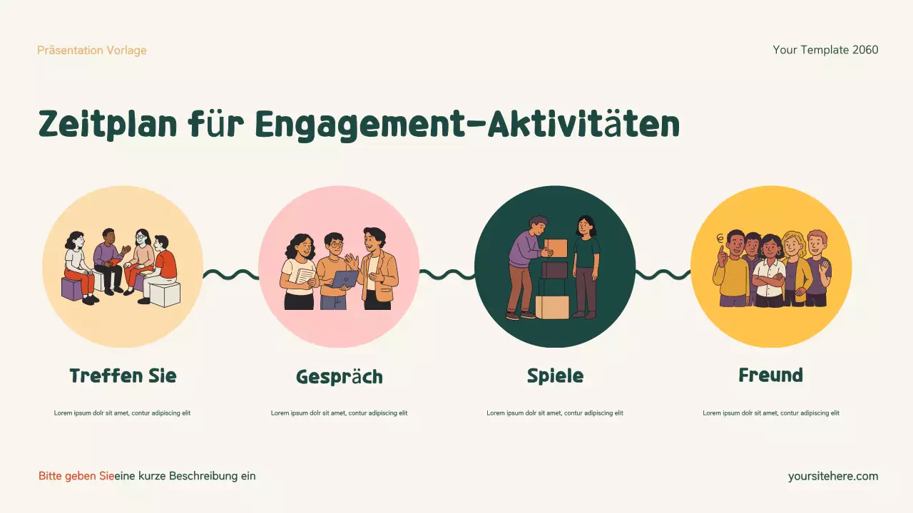 Grüne und orange moderne Familien- und Inklusivpräsentation