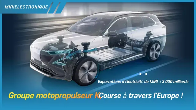 Publicité pour une voiture électrique moderne bleue