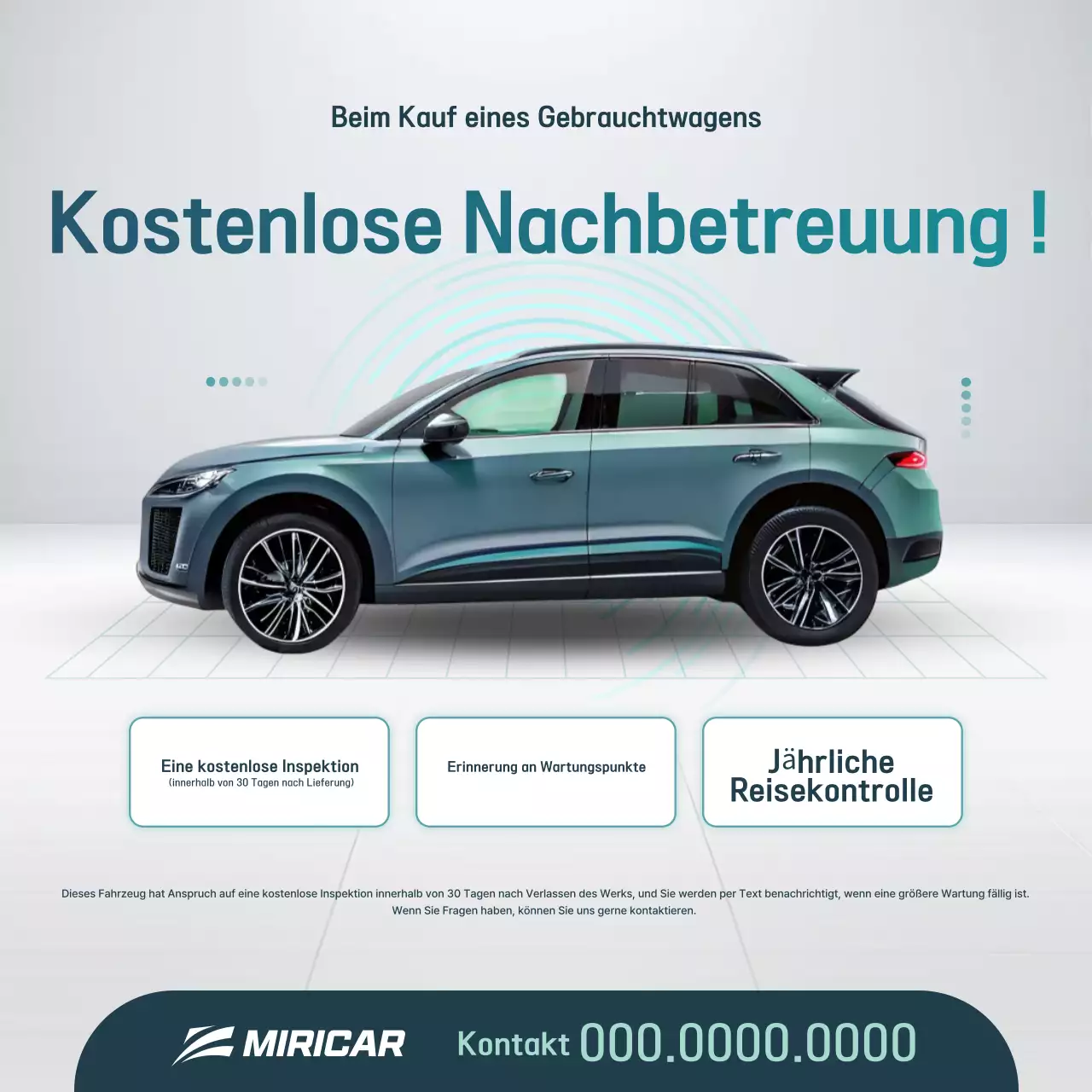 Neuwertige moderne Autowerbung