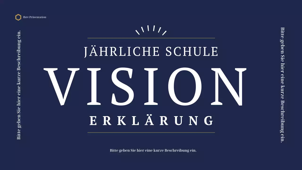 Präsentation der Vision und Ziele der Navy Classic School