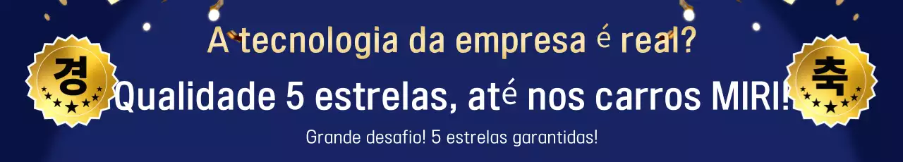 Promovendo tecnologia automotiva de qualidade destacada em azul e dourado