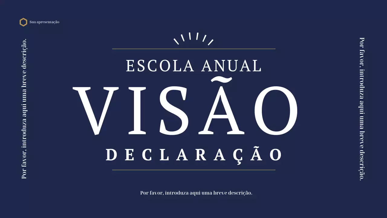 Apresentação da Visão e Metas da Escola Clássica da Marinha