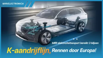 Advertentie voor blauwe moderne elektrische auto