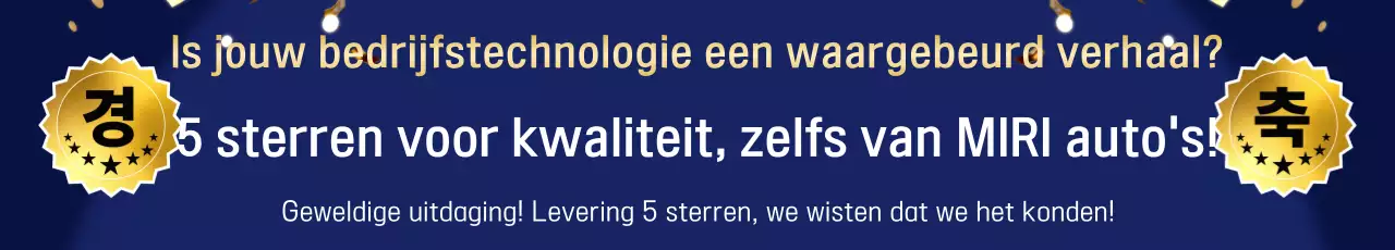 Promotie van autokwaliteitstechnologie gemarkeerd in blauw en goud