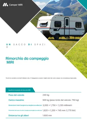 Pubblicità di un camper moderno verde