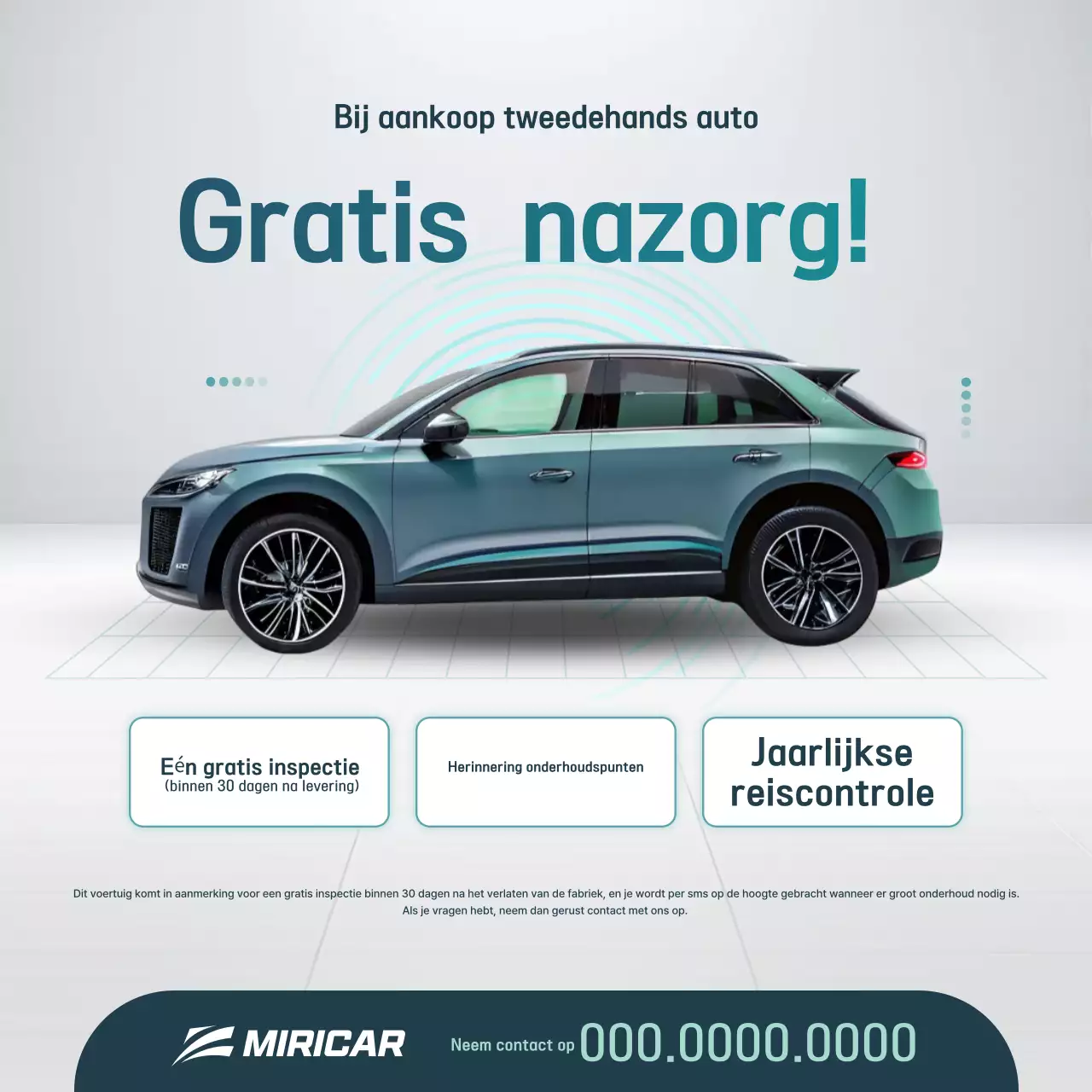 Advertentie voor moderne auto's