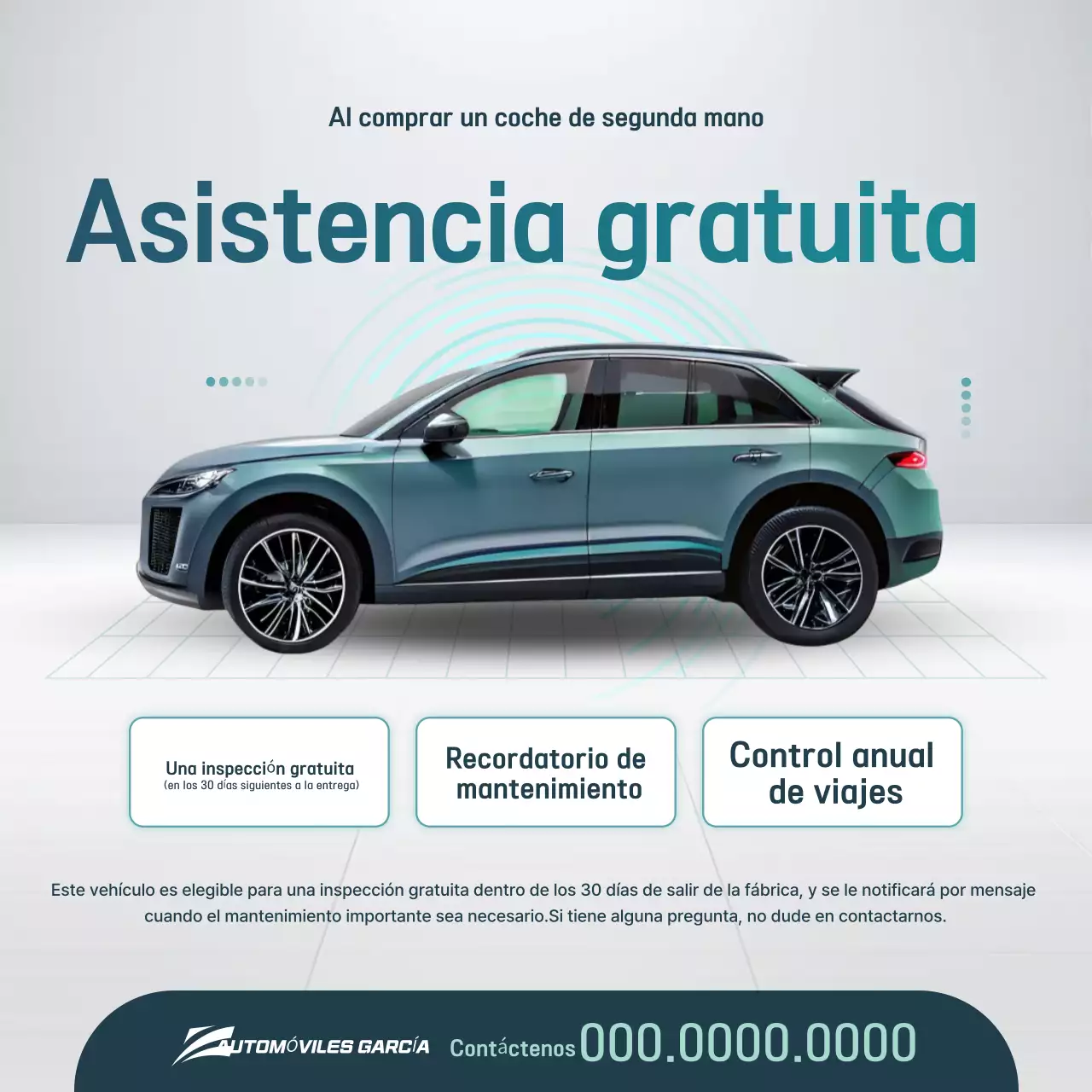 Anuncio de coche moderno Mint